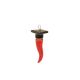 CORNETTO ROSSO CON TOCCO DA APPENDERE cm5,5